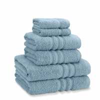 Catherine Lansfield Twist Cotton 6 Piece Towel Bale Set Синьо Хавлиени кърпи
