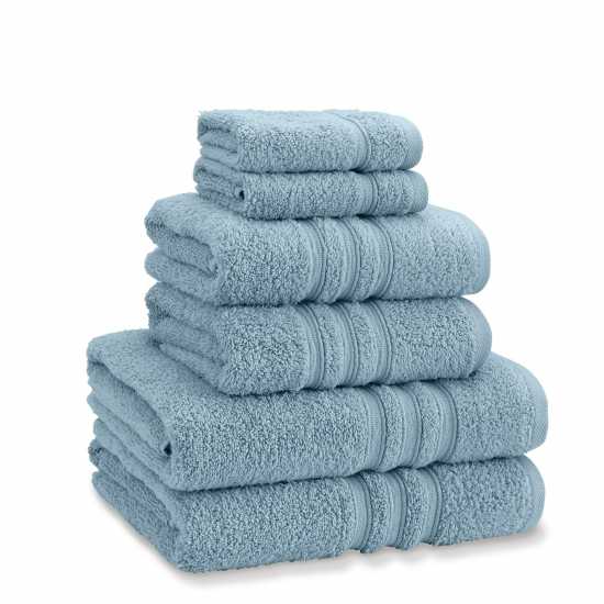 Catherine Lansfield Twist Cotton 6 Piece Towel Bale Set Синьо Хавлиени кърпи