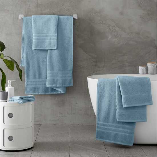 Catherine Lansfield Twist Cotton 6 Piece Towel Bale Set Синьо Хавлиени кърпи