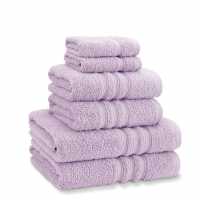 Catherine Lansfield Twist Cotton 6 Piece Towel Bale Set Сиренево Хавлиени кърпи