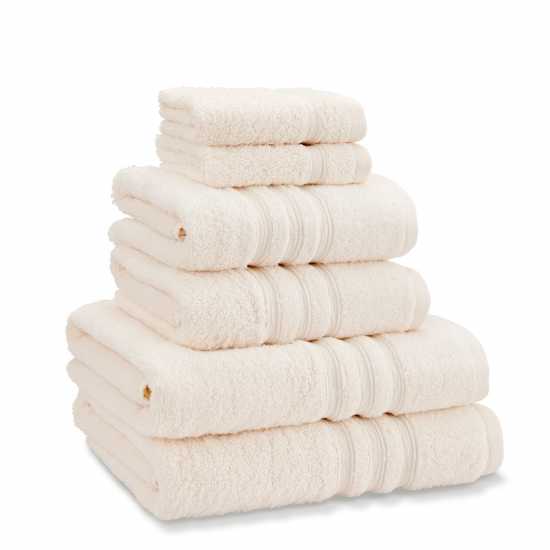 Catherine Lansfield Twist Cotton 6 Piece Towel Bale Set Крем Хавлиени кърпи