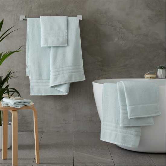Catherine Lansfield Twist Cotton 6 Piece Towel Bale Set Утино Яйце Синьо Хавлиени кърпи