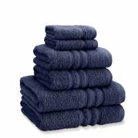 Catherine Lansfield Twist Cotton 6 Piece Towel Bale Set Нави Син Хавлиени кърпи
