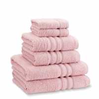 Catherine Lansfield Twist Cotton 6 Piece Towel Bale Set Розово Хавлиени кърпи