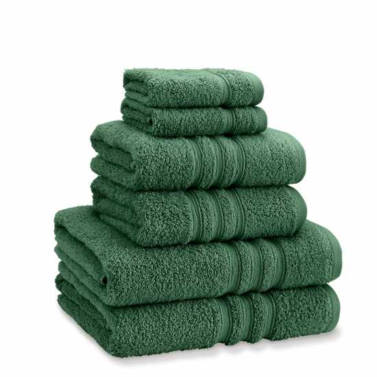 Catherine Lansfield Twist Cotton 6 Piece Towel Bale Set Тъмно зелено Хавлиени кърпи
