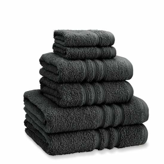 Catherine Lansfield Twist Cotton 6 Piece Towel Bale Set Тъмно сиво Хавлиени кърпи