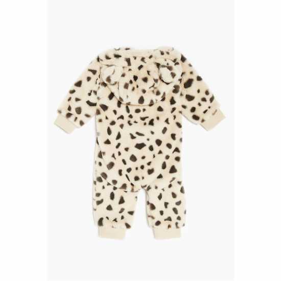 Girl Animal Print Faux Fur All In One Cream/grey  Детски якета и палта