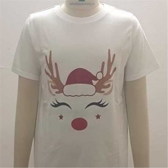 Mini Me Christmas Reindeer T-Shirt White  Детски пижами