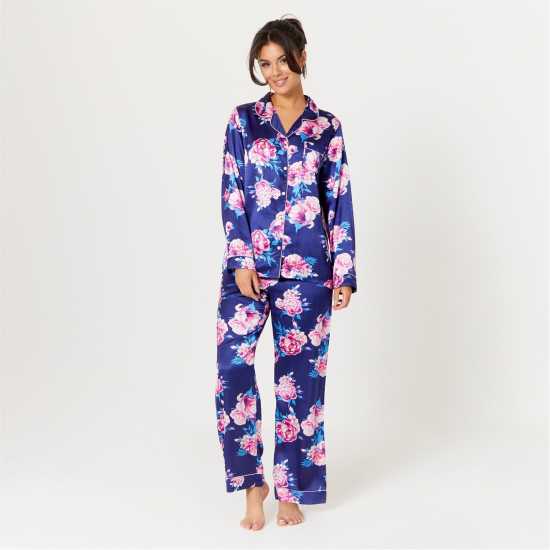 Be You Satin Floral Long-Sleeve Pyjama Sets  