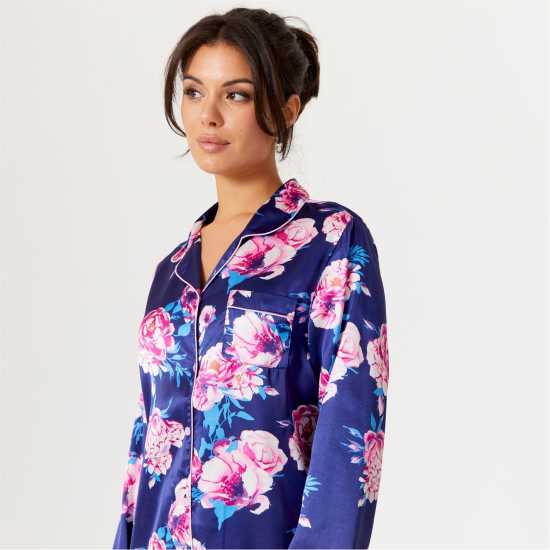 Be You Satin Floral Long-Sleeve Pyjama Sets  