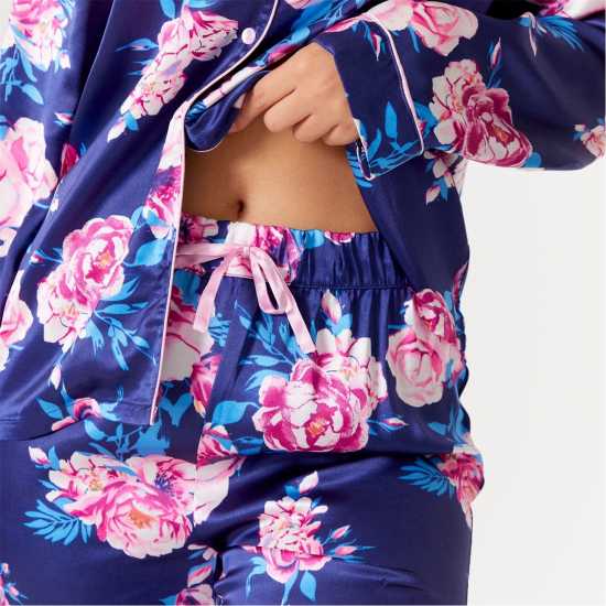 Be You Satin Floral Long-Sleeve Pyjama Sets  
