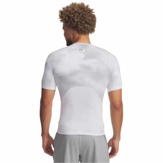 Under Armour Heatgear® Printed Short Sleeve Men's White Мъжки долни дрехи