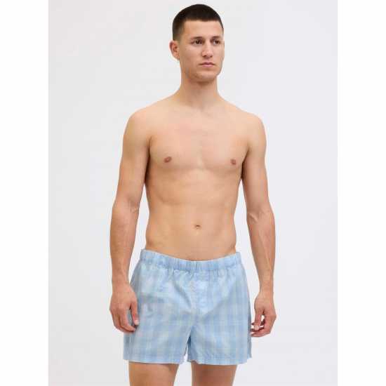 Мъжки Боксерки Jack And Jones Milano Woven Boxers Mens Chambray Blue Мъжки Боксерки Jack And Jones Milano Woven Boxers Mens Chambray Blue