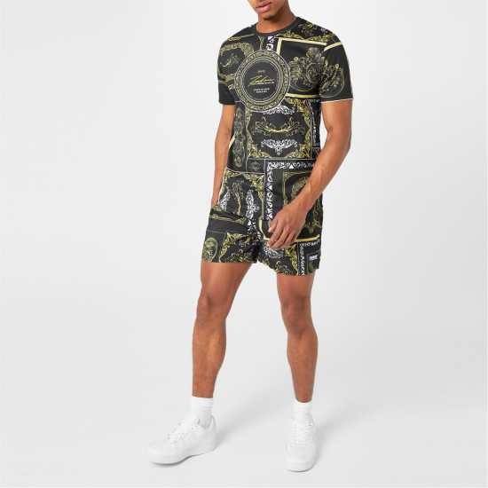 Fabric Shorts AOP Мъжко облекло за едри хора