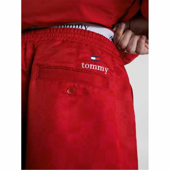 Tommy Jeans Tjcu Flag Checkerboard Short Rich Red XLM Мъжки къси панталони