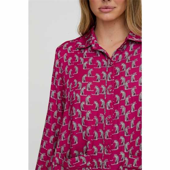 Lily And Lionel Lily And Lionel Evie Long Sleeve Leopard Print Pyjama Set In Pink  