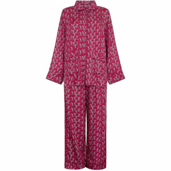 Lily And Lionel Lily And Lionel Evie Long Sleeve Leopard Print Pyjama Set In Pink  