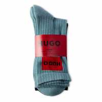 Hugo Mens Hugo Bodywear 3 Pack Rib Patch Socks Blue/Blk/Wht 