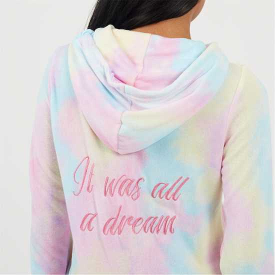 Womens Tie Dye Slim Fit Onesie With Back Embroidery  