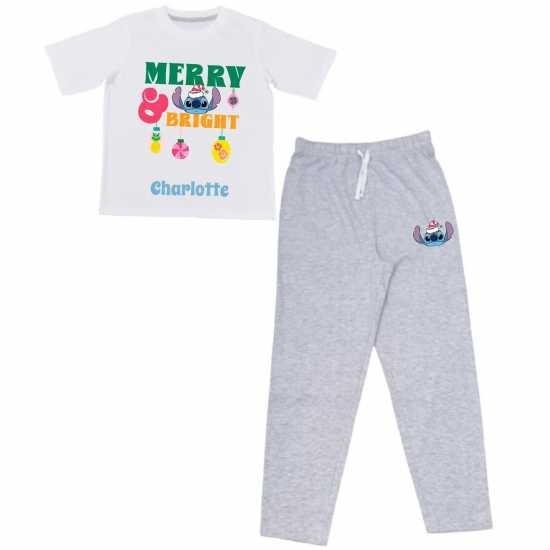 Linea Personalised Christmas Junior Disney Pjs Stitch Linea Personalised Christmas Junior Disney Pjs Stitch