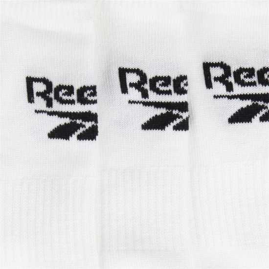 Reebok 3Pk Low Socks 00 White Мъжки чорапи