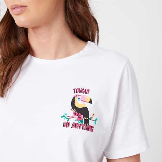 Be You Toucan Jersey Toucan Tropical Cropped Pyjama Set  