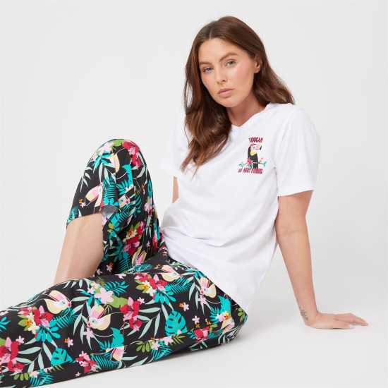 Be You Toucan Jersey Toucan Tropical Cropped Pyjama Set  
