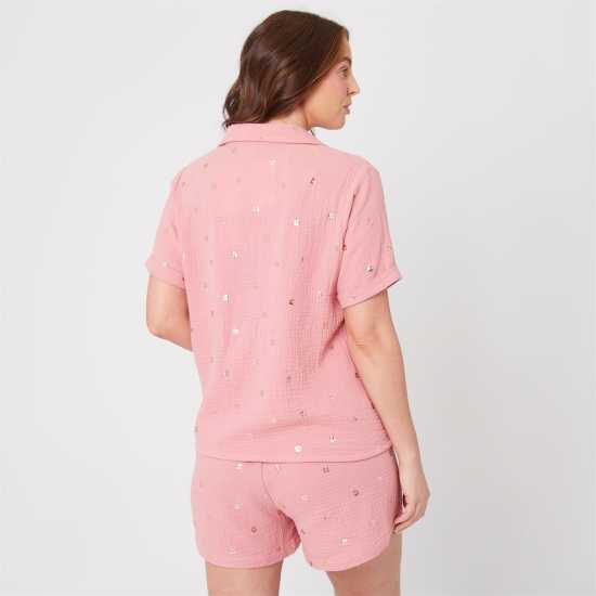 Be You Foil Flower Short-Sleeve Pyjama Sets  