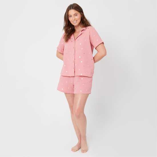 Be You Foil Flower Short-Sleeve Pyjama Sets  