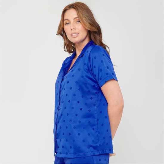 Be You Satin Spot Pyjama Shirt  Дамски пижами