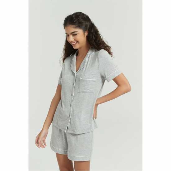 Be You Modal Short-Sleeve Pyjama Sets Сиво 