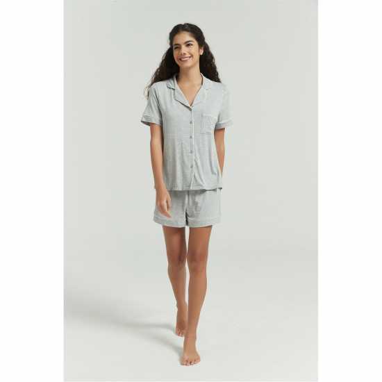 Be You Modal Short-Sleeve Pyjama Sets Сиво 