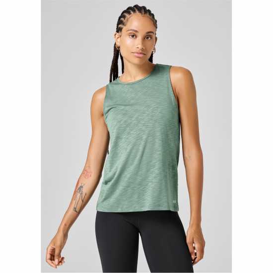 Casall Women's Soft Tank Baselayer Top Прашно зелено 