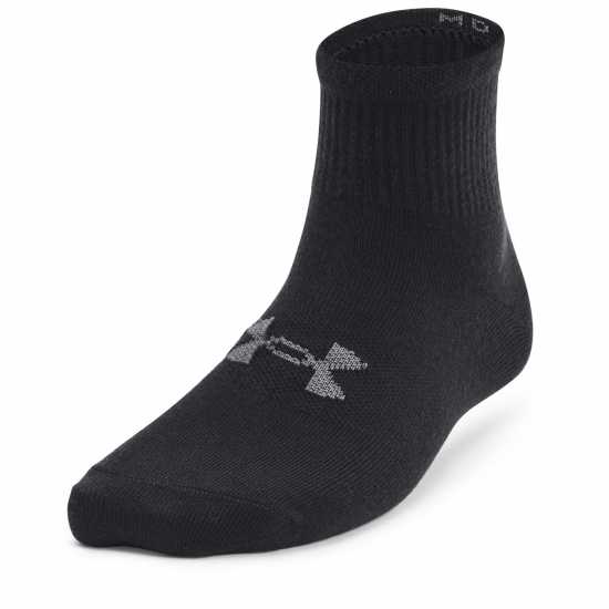 Under Armour Armour Ua Essential 3Pk Qtr Yth Trainer Sock Unisex Kids Черно Детски чорапи