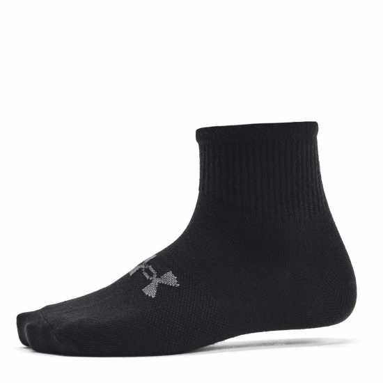 Under Armour Armour Ua Essential 3Pk Qtr Yth Trainer Sock Unisex Kids Черно Детски чорапи