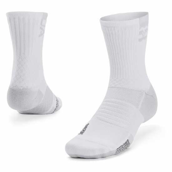 Мъжки чорапи Under Armour Ad Playmaker 1Pk Mid Бяло Under Armour Ad Playmaker 1Pk Mid Бяло Мъжки чорапи