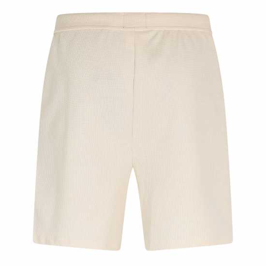 Boss Men's Embroidered Waffle Pyjama Shorts Open White Boss Men's Embroidered Waffle Pyjama Shorts Open White