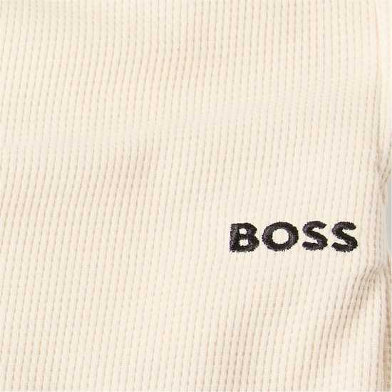 Boss Men's Embroidered Waffle Pyjama Shorts Open White Boss Men's Embroidered Waffle Pyjama Shorts Open White