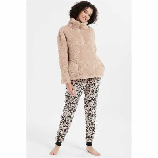 Linea Animal Quarter Zip Lounge Set  