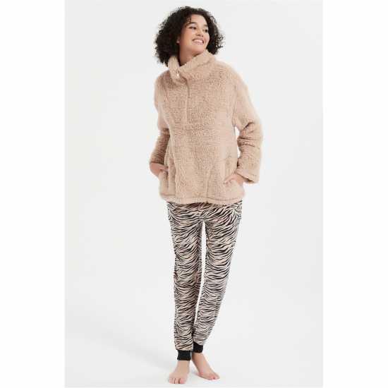 Linea Animal Quarter Zip Lounge Set  