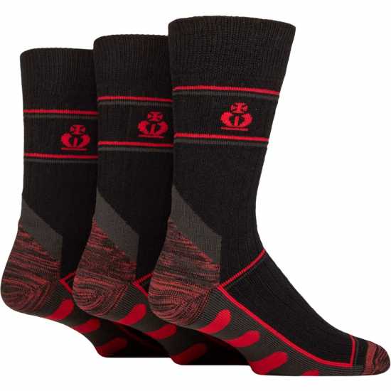 Инструменти Men's 3 Pack Work Socks Black/Red Men's 3 Pack Work Socks Black/Red Инструменти