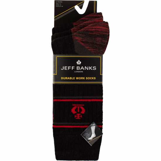 Инструменти Men's 3 Pack Work Socks Black/Red Men's 3 Pack Work Socks Black/Red Инструменти