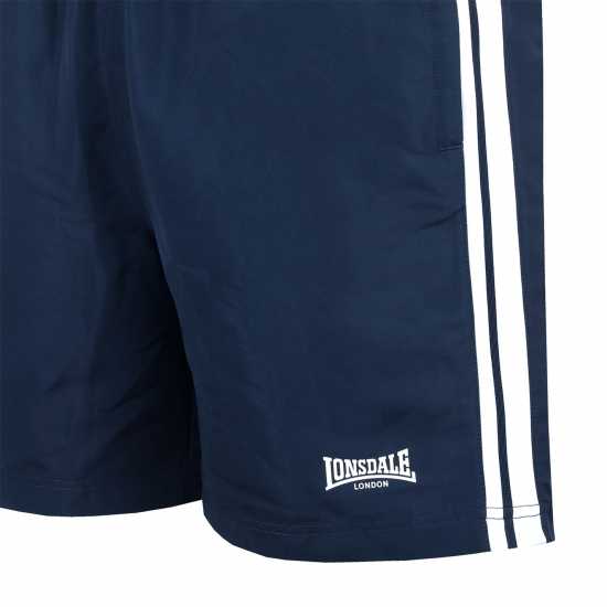 Lonsdale Тъкани Мъжки Шорти Stripe Woven Shorts Mens Морска синьо 