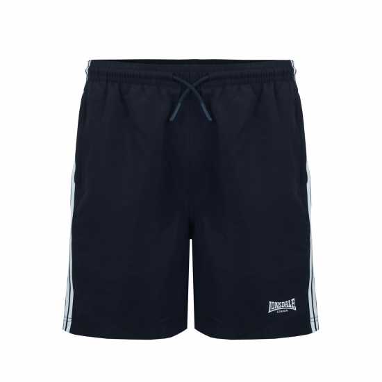Lonsdale Тъкани Мъжки Шорти Stripe Woven Shorts Mens Черно 