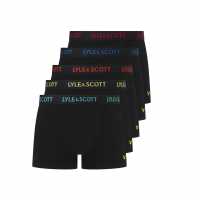 Мъжко бельо Lyle And Scott Lyle 5Pk Core Trunks Sn61 Black/Multi Lyle And Scott Lyle 5Pk Core Trunks Sn61 Black/Multi Мъжко бельо