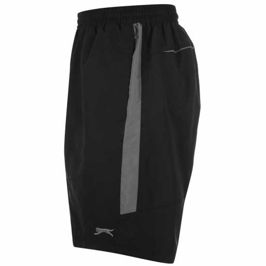 Slazenger Men's Performance Woven Shorts Black - Мъжко облекло за едри хора
