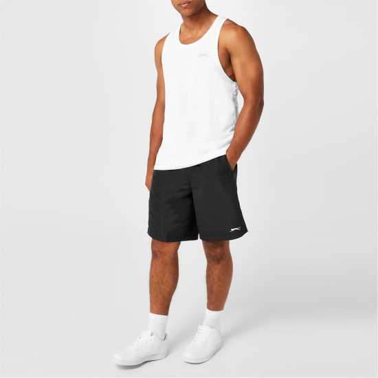 Slazenger Men's Performance Woven Shorts Black Мъжко облекло за едри хора