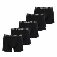 Мъжко бельо Lyle And Scott Lyle 5Pk Core Trunk Sn54 Black Lyle And Scott Lyle 5Pk Core Trunk Sn54 Black Мъжко бельо