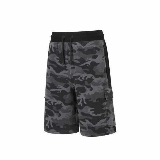 Мъжки Къси Панталони С Джобове Everlast Premium Cargo Shorts Mens Черно камуфлаж 