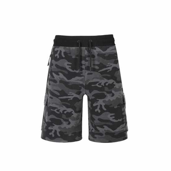 Мъжки Къси Панталони С Джобове Everlast Premium Cargo Shorts Mens Черно камуфлаж 